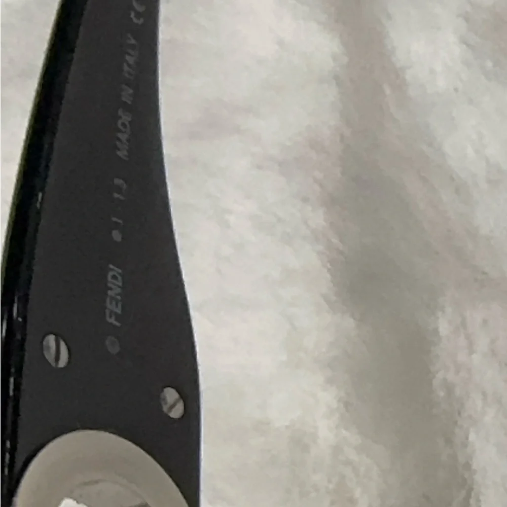 FENDI Embellished O'Clock Logo Acetate Rectangle Sunglasses 💯 authentic - Picture 6 of 11